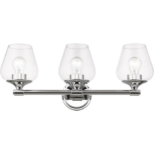 Willow 3 Light 23 inch Polished Chrome Vanity Sconce Wall Light