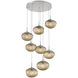 Nova LED LED Classic Silver Chandelier Ceiling Light, Round Multi-Pendant