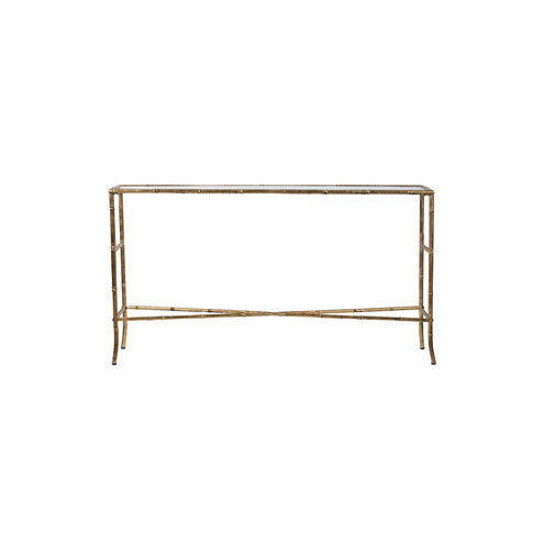 Anita 56.3 X 14 inch Antique Gold Console Table 