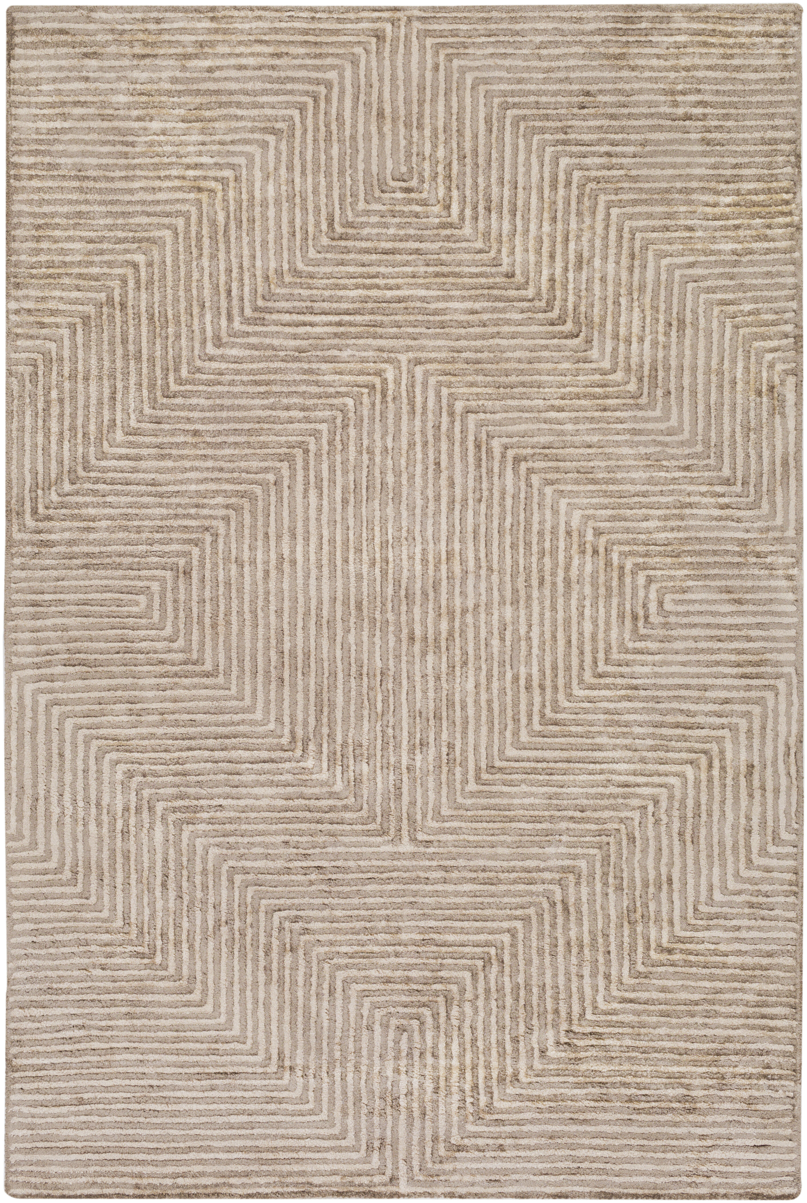 Quartz 90 X 60 inch Taupe Rug in 5 x 8, Rectangle