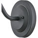 Wallace Outdoor Barn Light in Museum Black with Denim Blue, Gooseneck