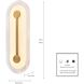 Zubris 1 Light 18 inch Gold Outdoor Sconce