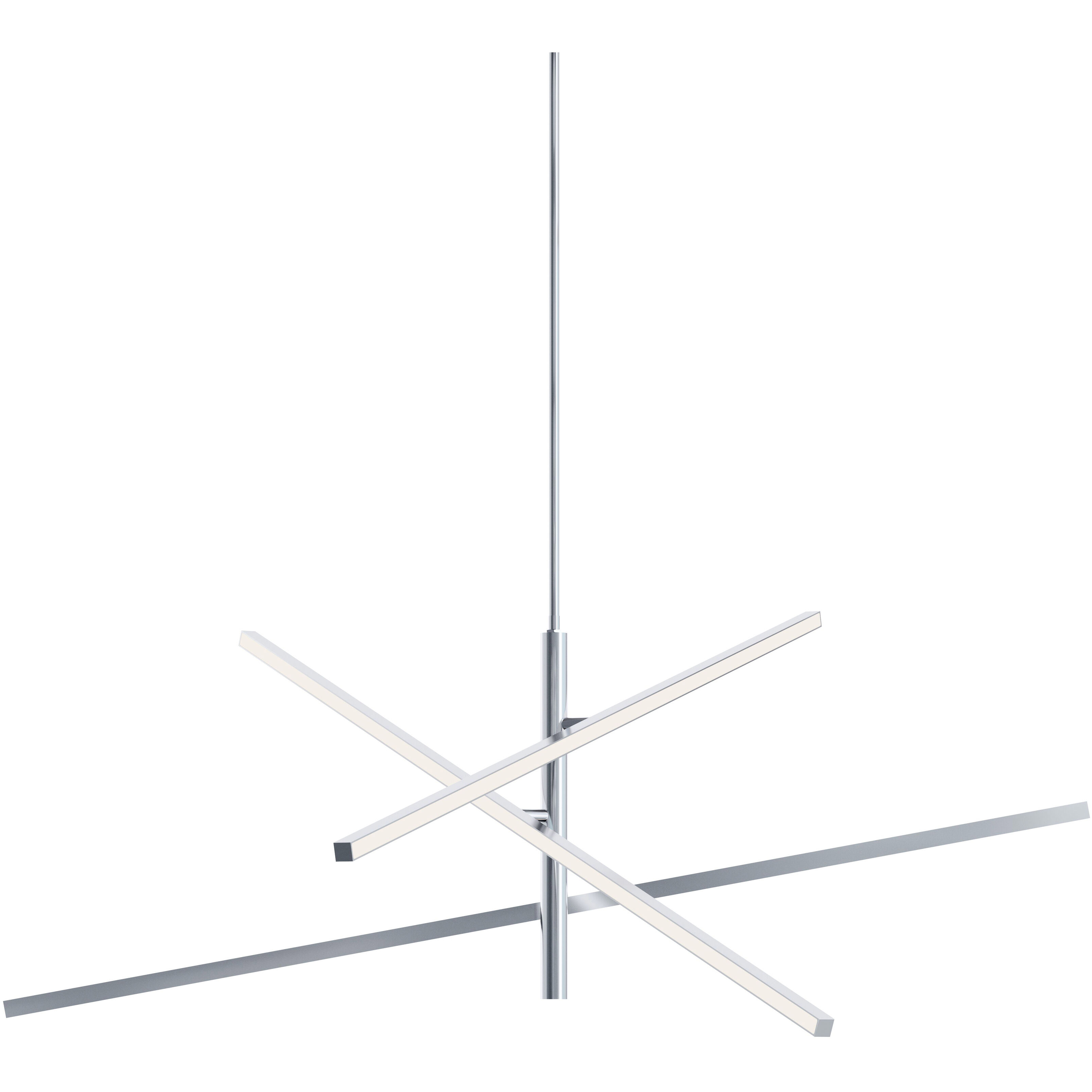 Knoll LED 48 inch Polished Chrome Pendant Ceiling Light