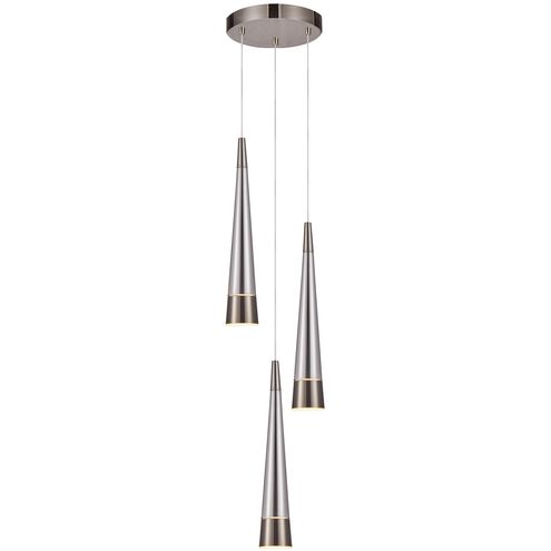 Sunnyvale LED 10 inch Pearl Black and Smoke Down Pendant Ceiling Light