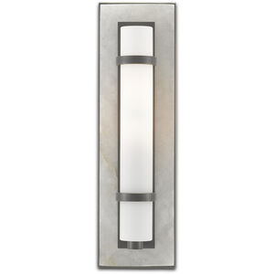 Bruneau 1 Light 5 inch Natural Alabaster/Oil Rubbed Bronze/Opaque/White Wall Sconce Wall Light