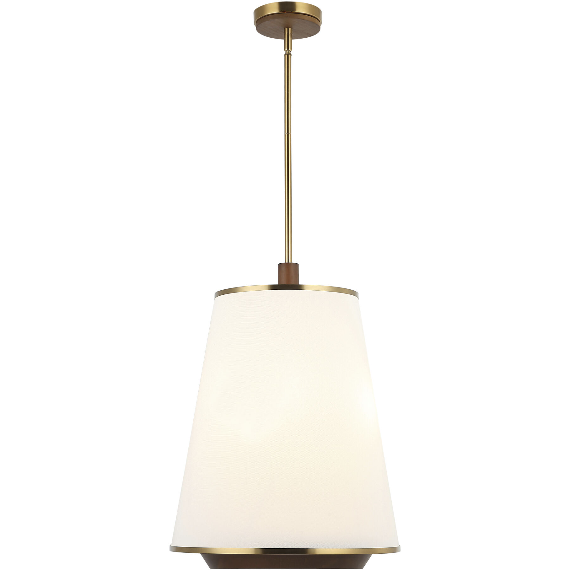 Desert Flyer 3 Light 16 inch Satin Brass with Medium Walnut Foyer Pendant Ceiling Light