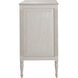 Caroline Cerused White and Painted Burlap Chest