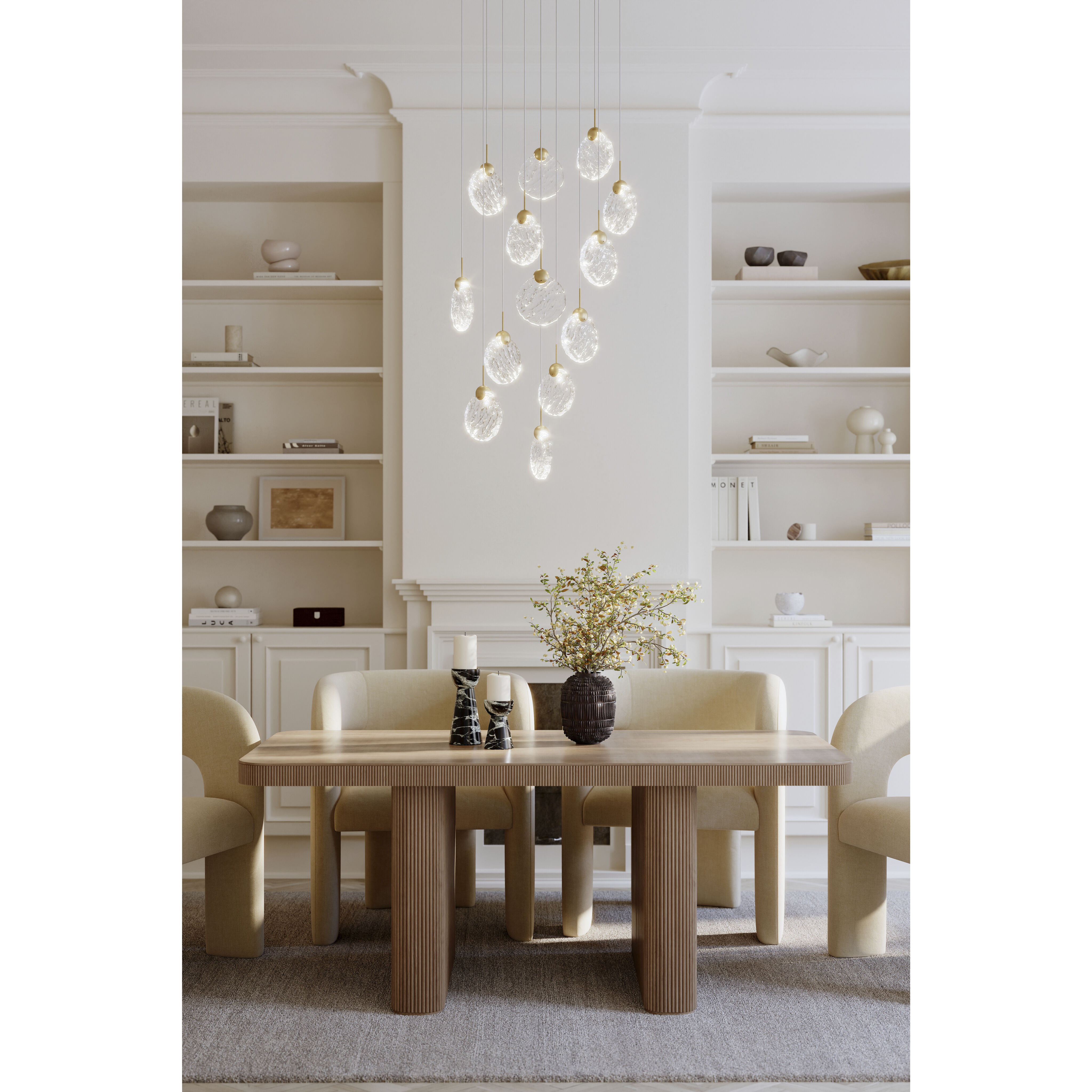 Briselle LED 24 inch Legacy Brass Pendant Ceiling Light