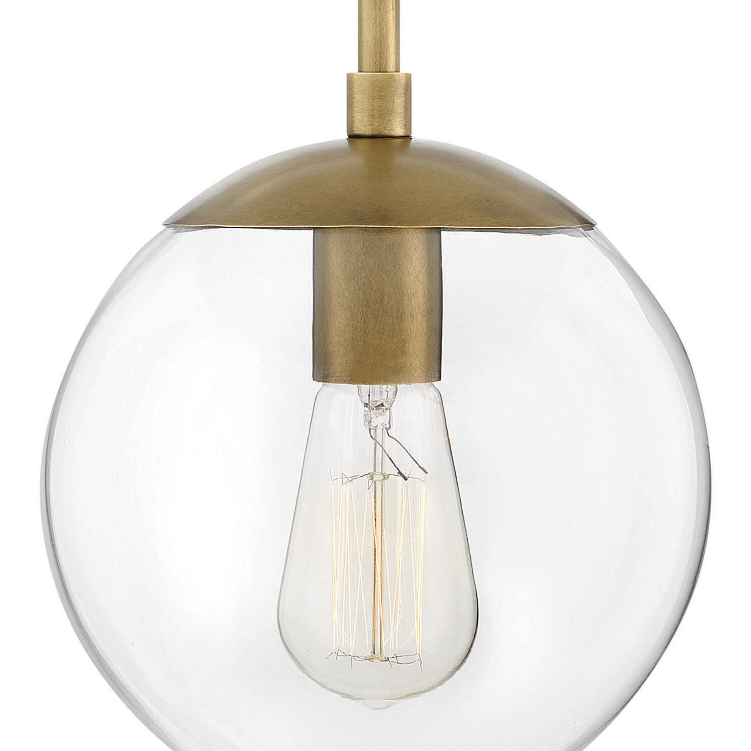Warby 1 Light 9.5 inch Heritage Brass Indoor Pendant Ceiling Light in Clear