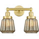 Chatham 2 Light 15.5 inch Satin Gold Bath Vanity Light Wall Light in Mercury