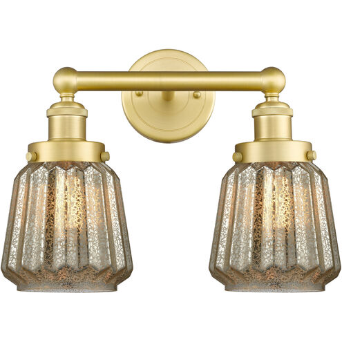 Chatham 2 Light 15.5 inch Satin Gold Bath Vanity Light Wall Light in Mercury