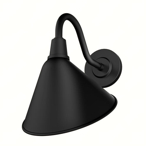 Cassius 1 Light 13.5 inch Matte Black Outdoor Wall Light, Medium