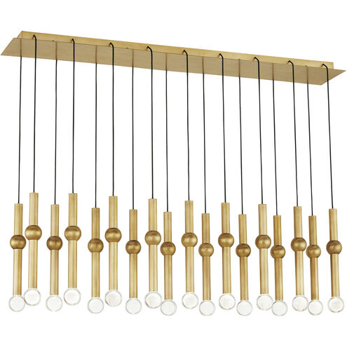 Sean Lavin Guyed LED Natural Brass Chandelier Ceiling Light, Integrated LED