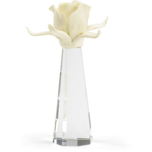 Chelsea House Cream/Clear Rose on Stand Accent