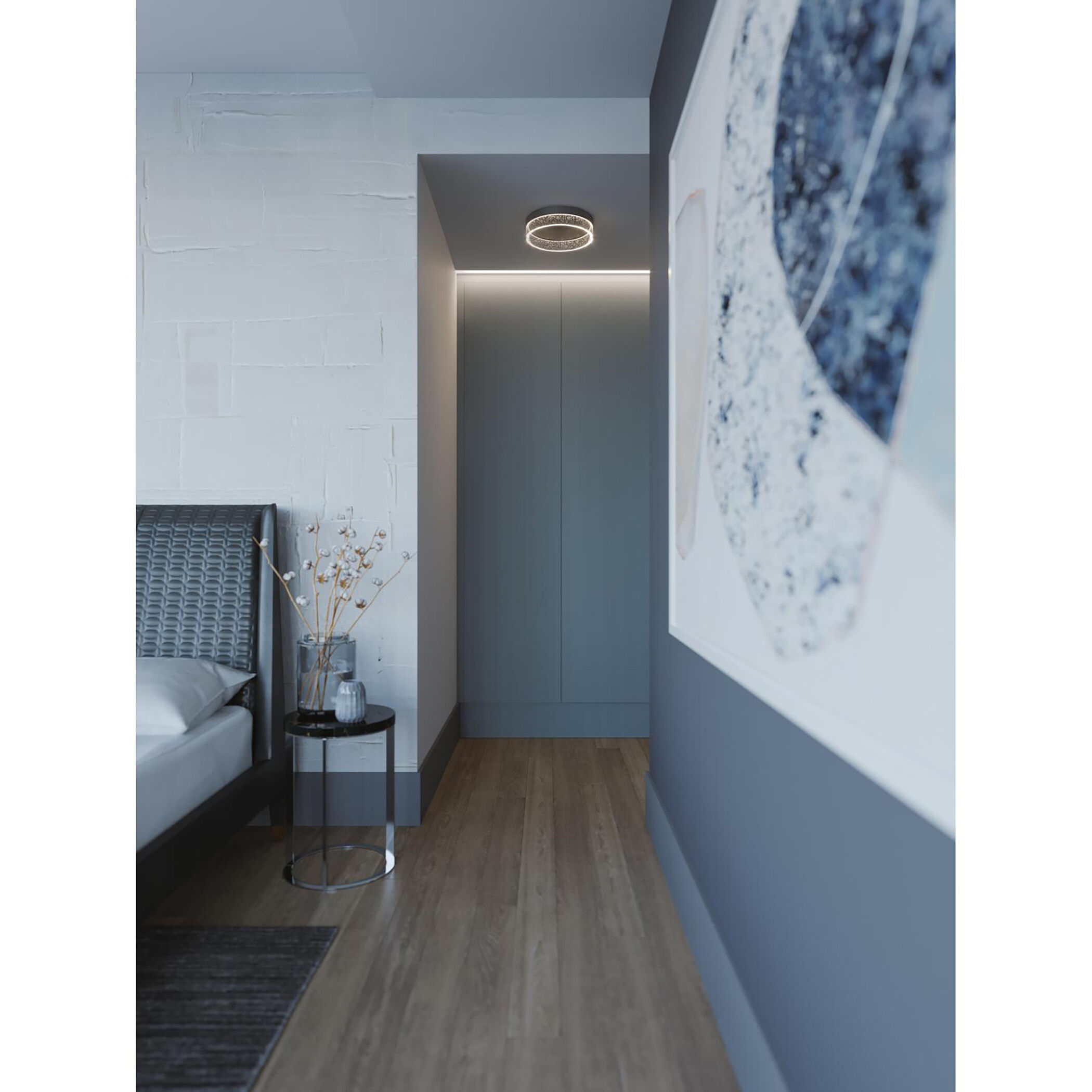 Maggie LED 11.82 inch Satin Nickel Flush Mount Ceiling Light