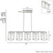 Astwood 5 Light 39 inch Brushed Nickel Linear Chandelier Ceiling Light, Large