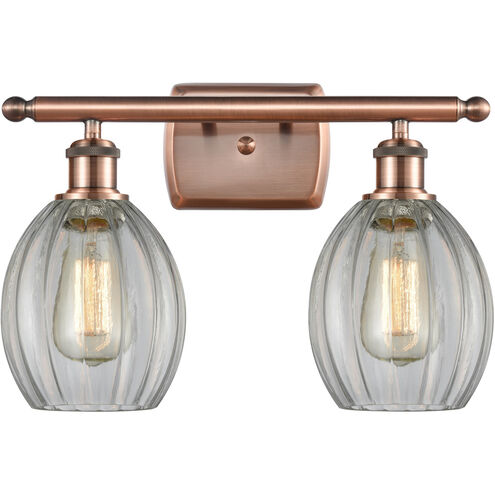 Ballston Eaton 2 Light 16 inch Antique Copper Bath Vanity Light Wall Light, Ballston