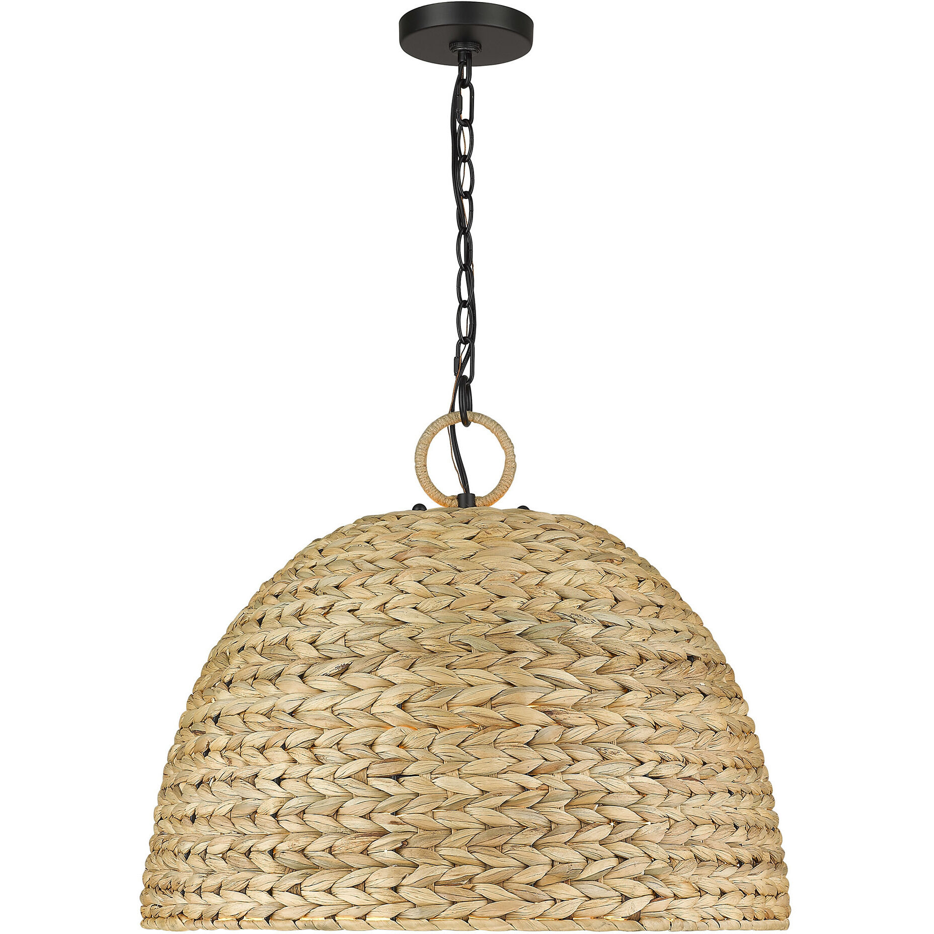 Rue Pendant Ceiling Light in Woven Sweet Grass