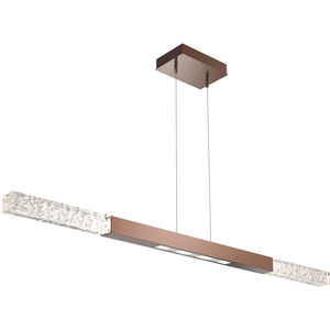 Axis LED 48.1 inch Burnished Bronze Linear Pendant Ceiling Light in 2700K LED, Single Small Moda