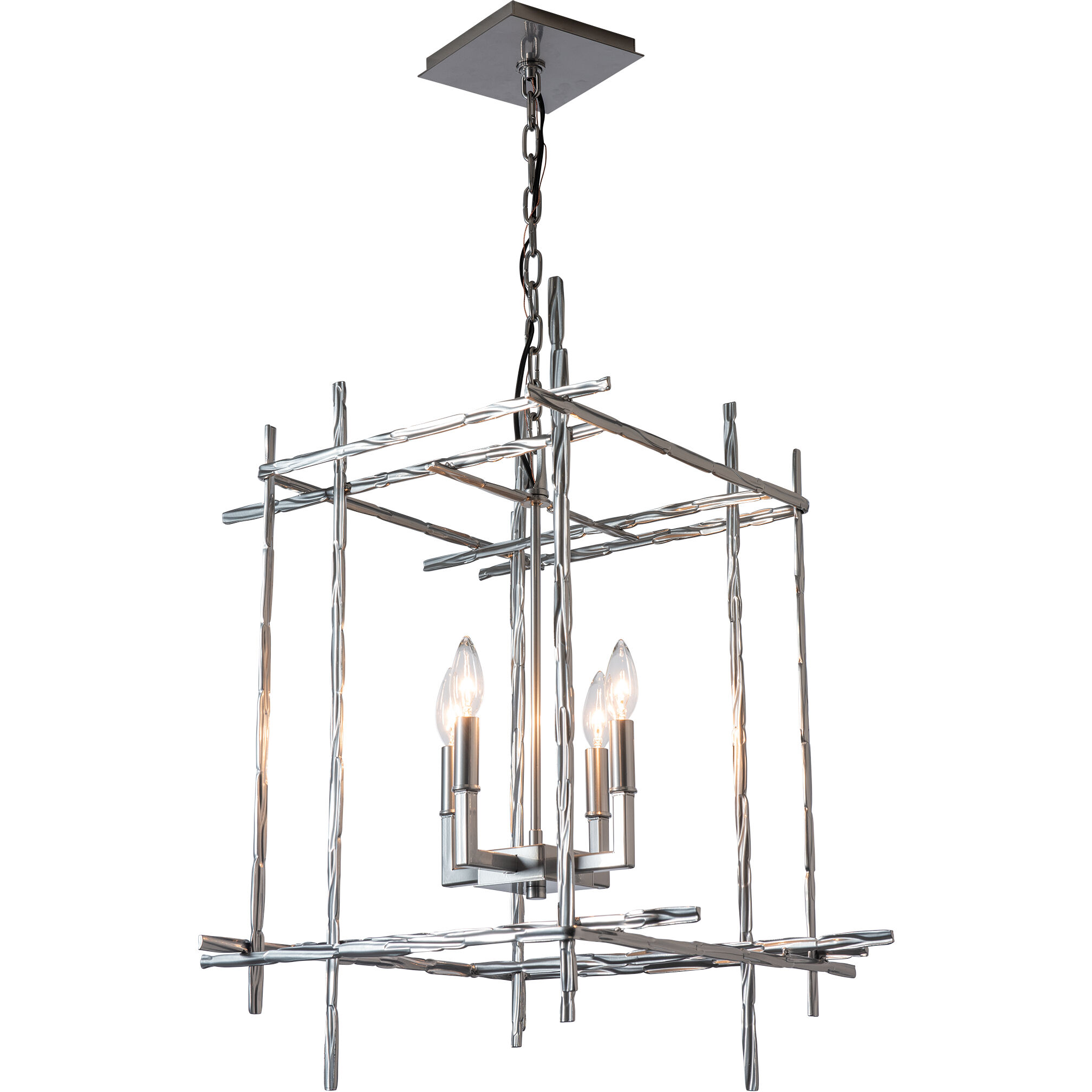 Tura 4 Light 23 inch Sterling Chandelier Ceiling Light, Medium