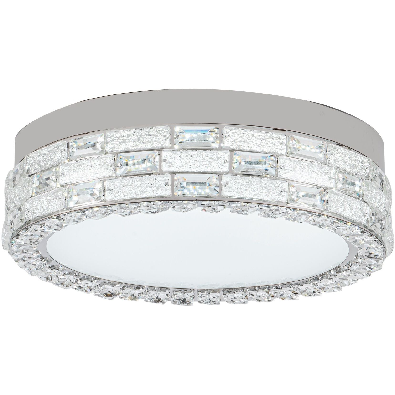 Elegance LED 19.69 inch Polished Nickel Flush Mount Ceiling Light
