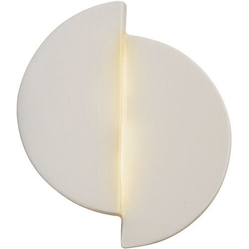 Ambiance LED 9 inch Matte White with Champagne Gold ADA Wall Sconce Wall Light, Offset