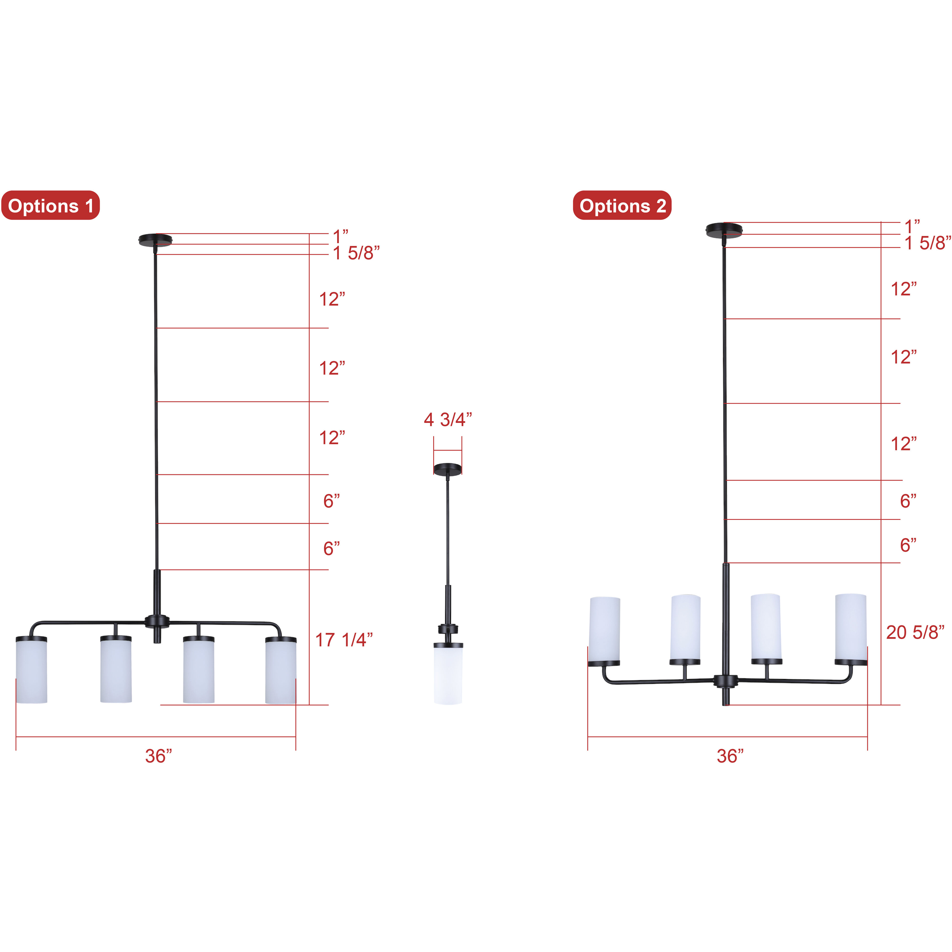 Malloy 4 Light 23.25 inch Matte Black Chandelier Ceiling Light