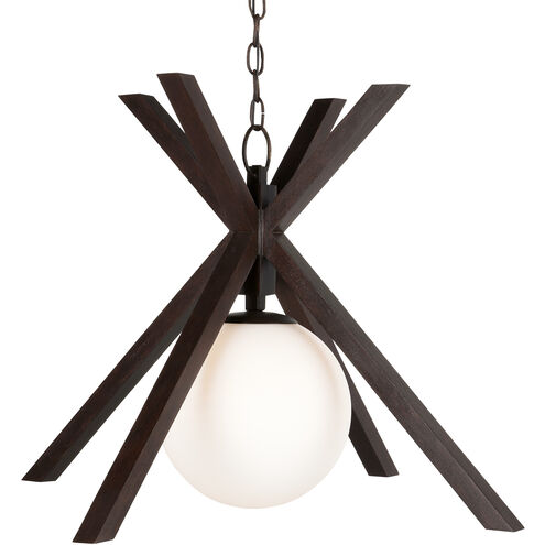 Sawbuck 1 Light 19.5 inch Dark Walnut Pendant Ceiling Light