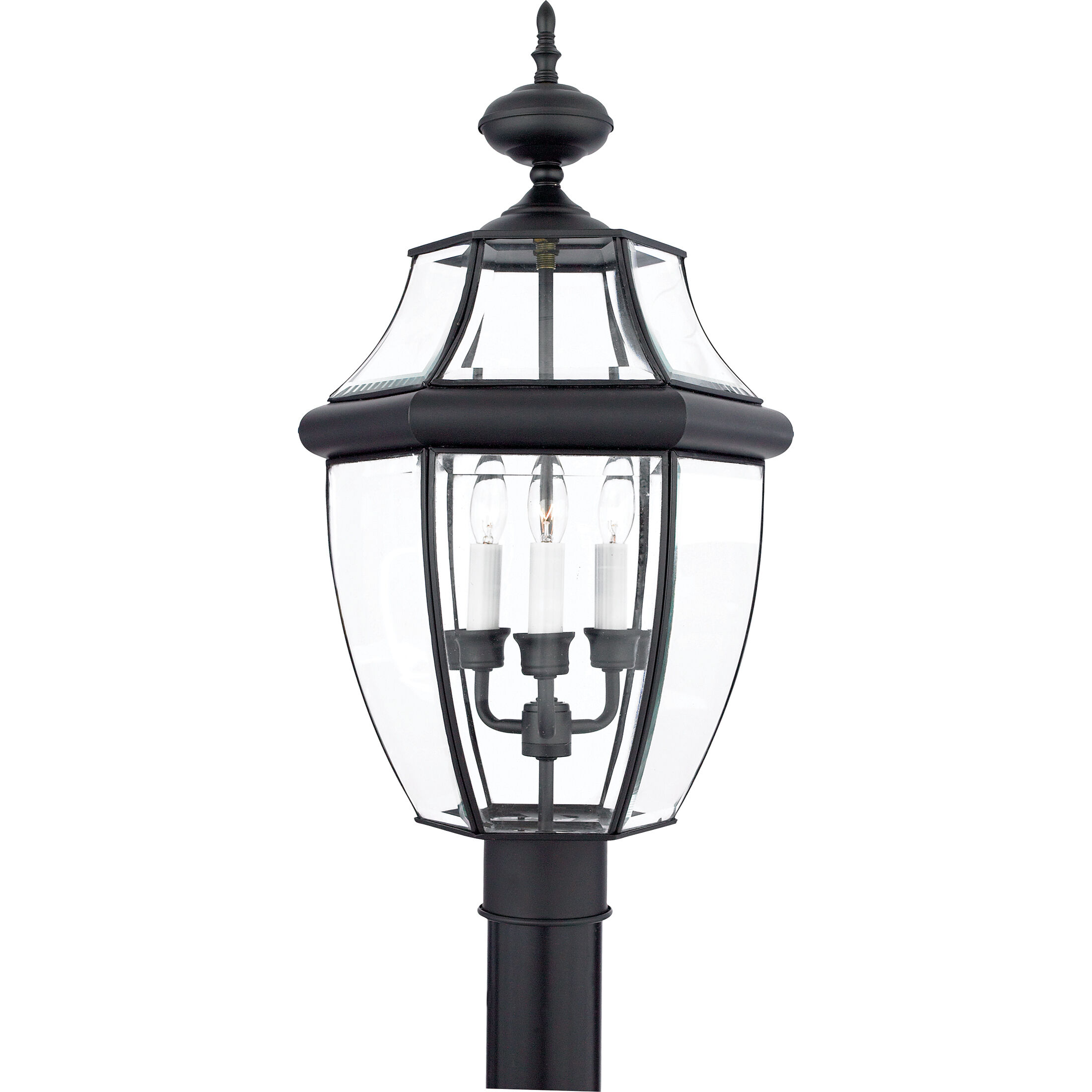 Black outdoor lamp post on sale