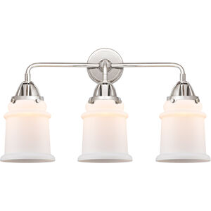 Nouveau 2 Canton LED 24 inch Polished Chrome Bath Vanity Light Wall Light in Matte White Glass