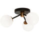 Novu LED 13 inch Aged Gold Brass Ceiling Mount Ceiling Light