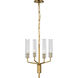 AERIN Casoria LED 15 inch Hand-Rubbed Antique Brass Chandelier Ceiling Light, Petite