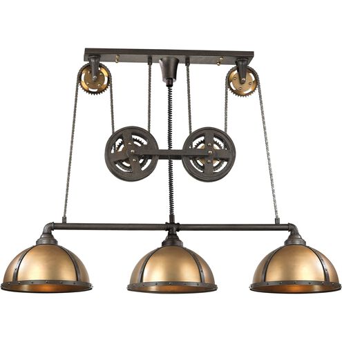Torque Linear Chandelier Ceiling Light in Standard