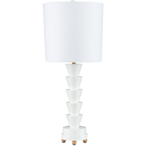 Culture 33 inch 150.00 watt Gloss White Table Lamp Portable Light