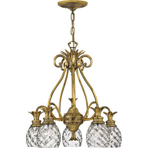 Plantation 5 Light 22.25 inch Burnished Brass Indoor Chandelier Ceiling Light