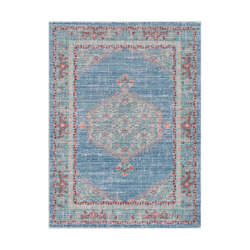 Ayland 65 X 47 inch Bright Blue/Mint/Bright Pink/Bright Orange Rugs, Polyester