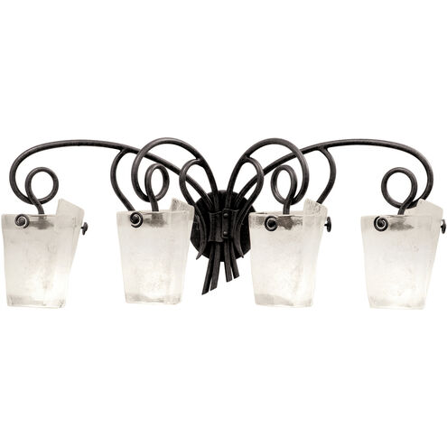 Tribecca 4 Light 34 inch Tortoise Shell Bath Light Wall Light in Frost (FROST)