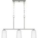 Adley 3 Light 26 inch Brushed Nickel Linear Chandelier Ceiling Light