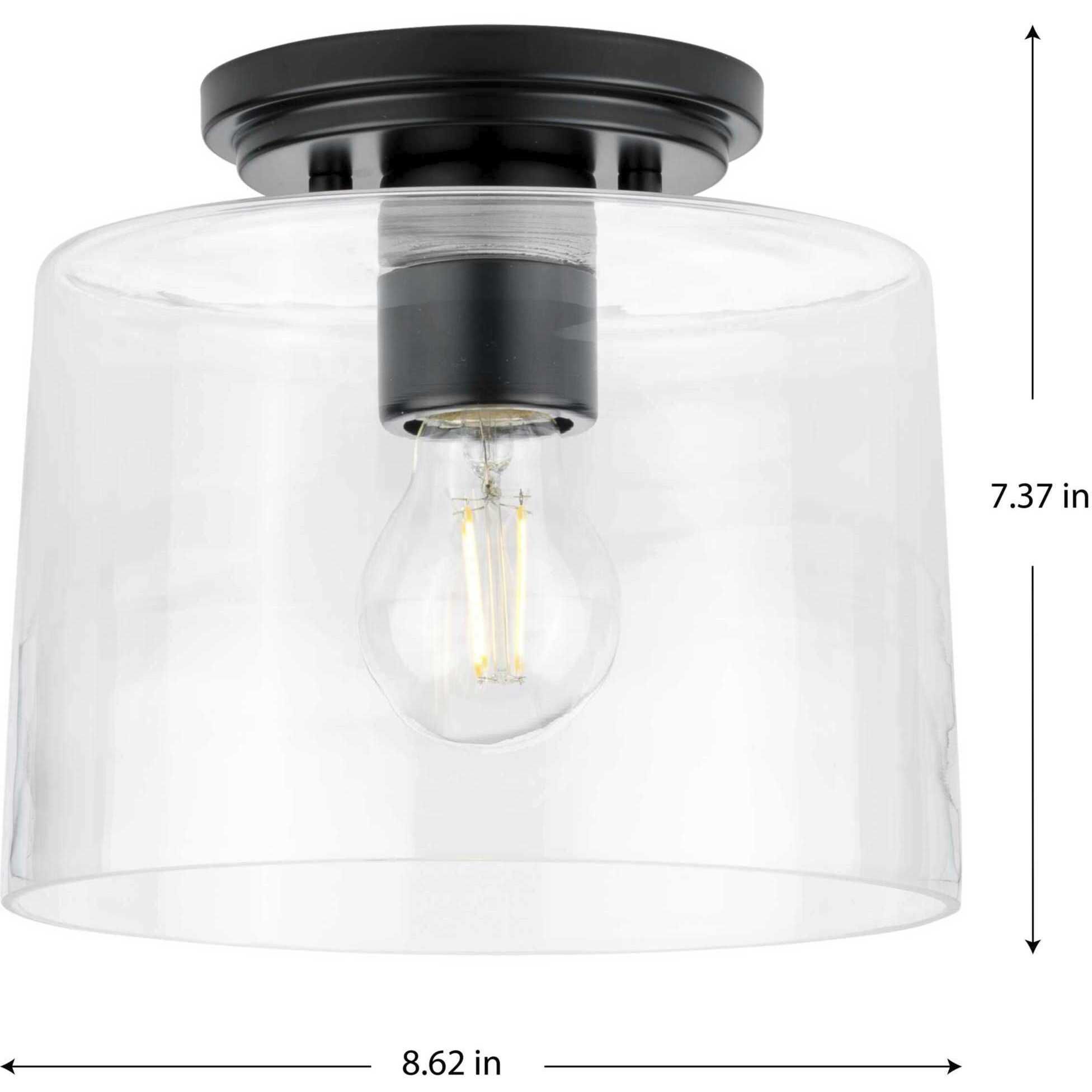 Adley 1 Light 9 inch Matte Black Flush Mount Ceiling Light