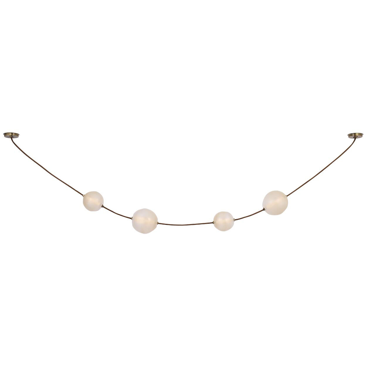 Anne-Marie Barton Dune LED 8 inch Russet Suede and Mottled Brass Belted Light Ceiling Light