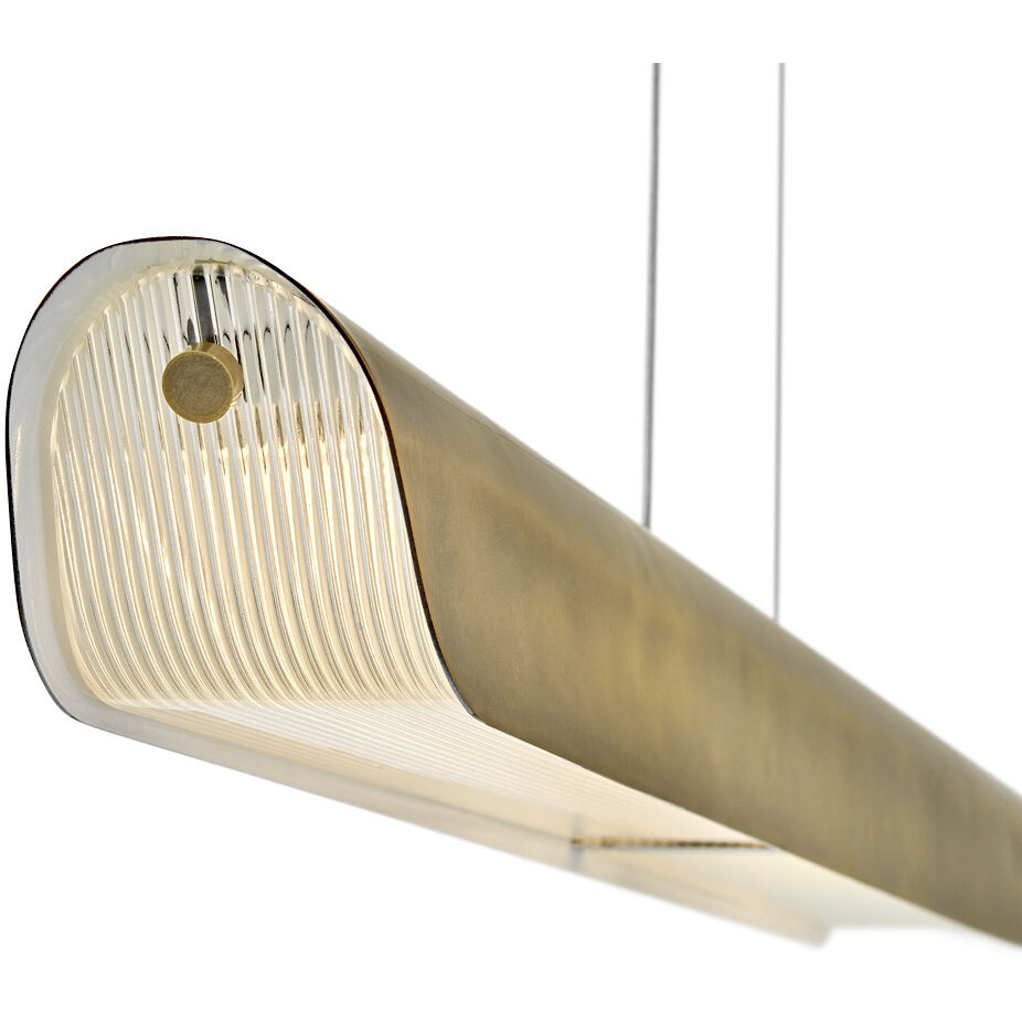 Arco LED 46 inch Heritage Brass Chandelier Ceiling Light