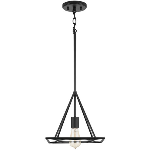 Elijah 1 Light 11 inch Matte Black Pendant Ceiling Light