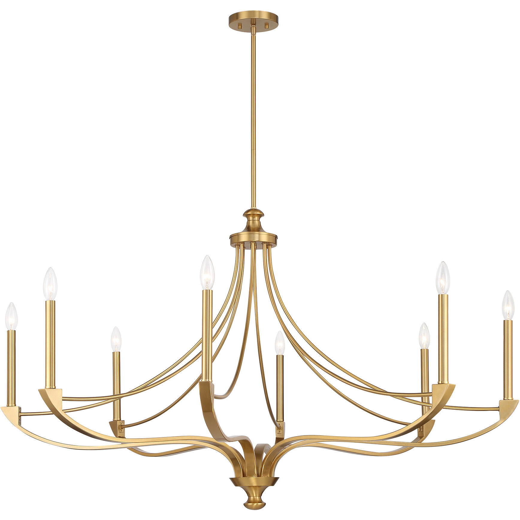 Preserve 8 Light 50 inch Warm Brass Chandelier Ceiling Light