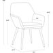 Jayna Champagne Gold / Antonio Linen Dining Armchair