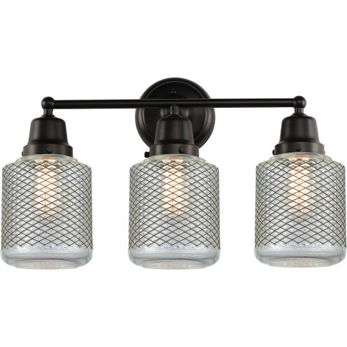 Aditi Stanton 3 Light 22 inch Matte Black Bath Vanity Light Wall Light, Aditi