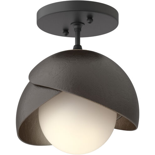 Brooklyn 1 Light 6 inch Black and Oil Rubbed Bronze Semi-Flush Ceiling Light in Black/Oil Rubbed Bronze