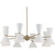 Phix LED 48.75 inch Champagne Bronze with White Chandelier Ceiling Light