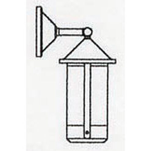 Berkeley 1 Light 14 inch Nickel Outdoor Wall Mount in Frosted