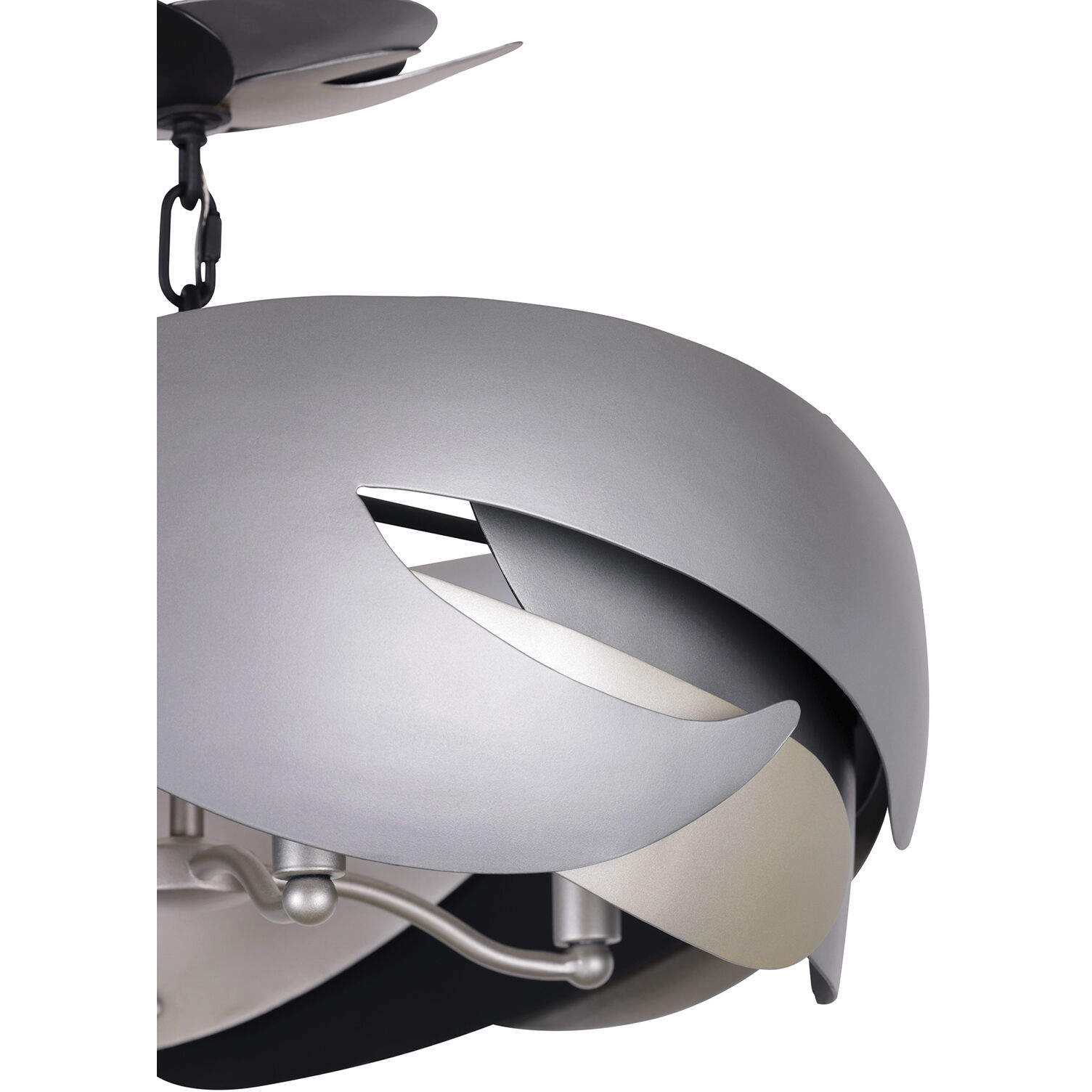 Metalo Misto 4 Light 20 inch Brass / Cola Grey / Matte Black Semi Flush Ceiling Light