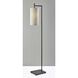 Zion 65 inch 100 watt Black Floor Lamp Portable Light in Beige Textured Fabric